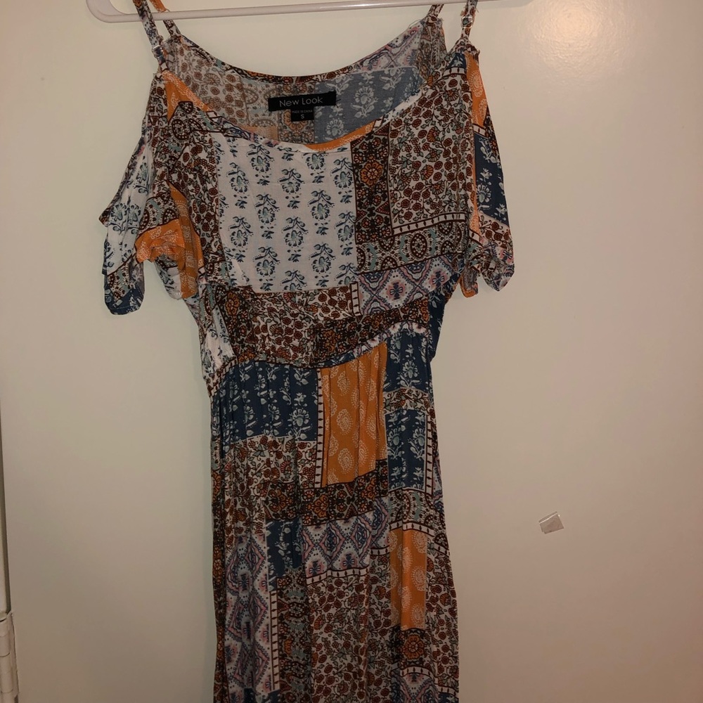 Floor length dress. Off the shoulder. Worn once.